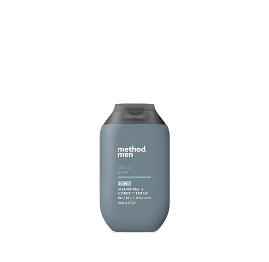 men 2-in-1 shampoo + conditioner - sea + surf, 3.4 fl oz