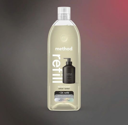 gel hand wash refill - vetiver + amber, 34 fl oz 1