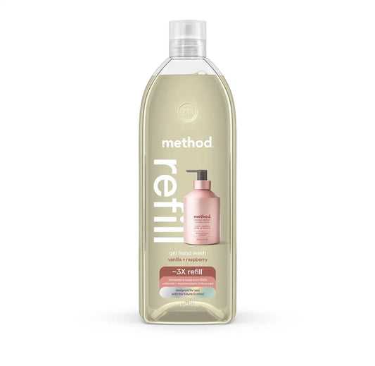 gel hand wash refill - vanilla + raspberry, 34 fl oz 1