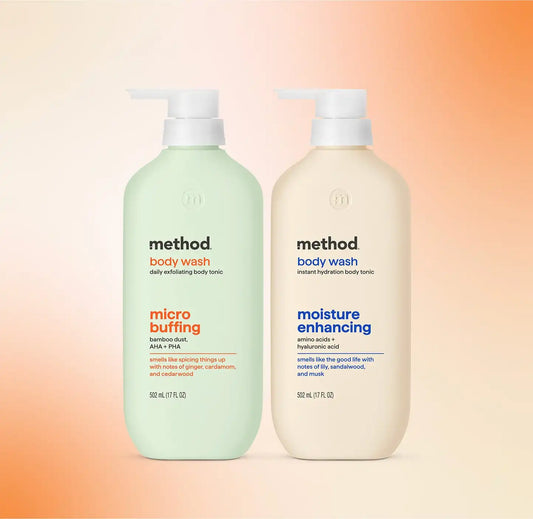 micro buffing + moisture enhancing body wash tonic bundle, 34 fl oz