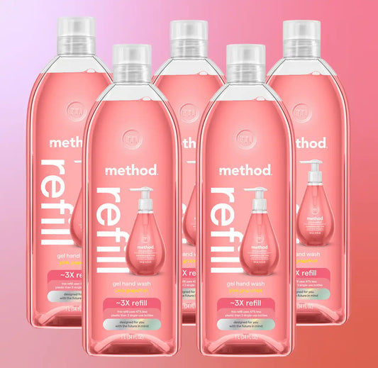 pink grapefruit gel hand wash refill 5-count bundle, 170 fl oz